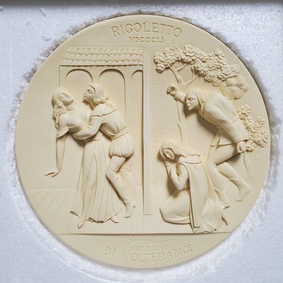 Other - Rigoletto hand carved ivory alabaster collectors plate grand opera collection